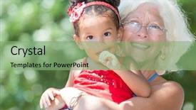  Presentation with latin americacinema - Audience pleasing slide set consisting of hispanic baby - caucasian grandmother carrying her small backdrop and a seafoam green colored foreground