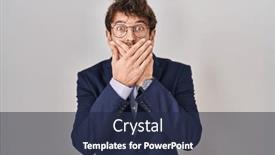  Presentation with secret - PPT layouts featuring hispanic-business-man-wearing-glasses background and a tawny brown colored foreground