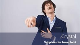  Presentation with shame - Theme having hispanic-business-young-man-wearing background and a ocean colored foreground