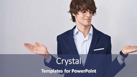  Presentation with comparison - Slide set consisting of hispanic-business-young-man-wearing background and a ocean colored foreground