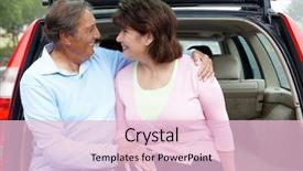  Presentation with sharing - Slides with hispanic couple outdoors with car background and a lemonade colored foreground