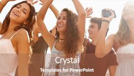  Presentation with hispanic culture - Presentation theme having hispanic culture - group of teenage friends dancing background and a red colored foreground