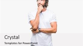  Presentation with triathlon professional cyclist man cycling - Colorful theme enhanced with hispanic cyclist man wearing safety backdrop and a light gray colored foreground