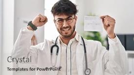  Presentation with beard - Theme enhanced with hispanic-doctor-man-with-beard background and a  colored foreground