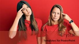  Presentation with skin infection - Colorful slide set enhanced with hispanic-family-of-mother backdrop and a red colored foreground