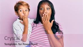  Presentation with love mother - Slide deck with hispanic-family-of-mother background and a lemonade colored foreground