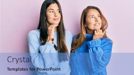  Presentation with winter family - Presentation theme having hispanic-family-of-mother background and a teal colored foreground