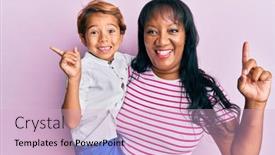  Presentation with love mother - Beautiful slide deck featuring hispanic-family-of-mother backdrop and a lemonade colored foreground