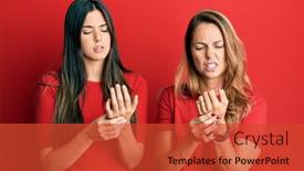  Presentation with daughter - Slides having hispanic-family-of-mother background and a red colored foreground