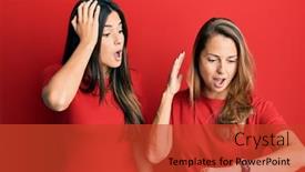  Presentation with late - Beautiful slides featuring hispanic-family-of-mother backdrop and a red colored foreground