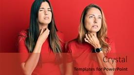  Presentation with sore throat - Audience pleasing presentation theme consisting of hispanic-family-of-mother backdrop and a red colored foreground