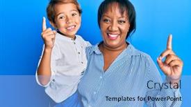  Presentation with love mother - Beautiful slides featuring hispanic-family-of-mother backdrop and a light blue colored foreground