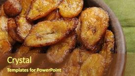  Presentation with cuban - Colorful theme enhanced with hispanic food - typical cuban dish - fried backdrop and a tawny brown colored foreground