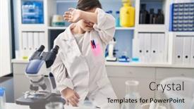  Presentation with down syndrome - Presentation design consisting of hispanic-girl-with-down-syndrome background and a light gray colored foreground