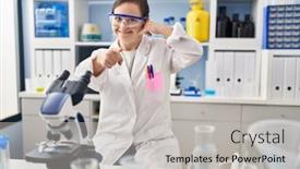  Presentation with working - Theme featuring hispanic-girl-with-down-syndrome background and a light gray colored foreground