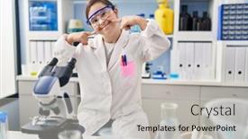  Presentation with dental down syndrome - Presentation theme enhanced with hispanic-girl-with-down-syndrome background and a light gray colored foreground