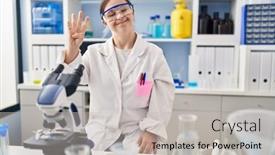  Presentation with down syndrome - Slide deck enhanced with hispanic-girl-with-down-syndrome background and a light gray colored foreground