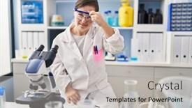  Presentation with acne - PPT theme with hispanic-girl-with-down-syndrome background and a light gray colored foreground