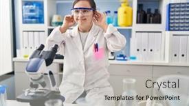  Presentation with down syndrome - Presentation featuring hispanic-girl-with-down-syndrome background and a light gray colored foreground