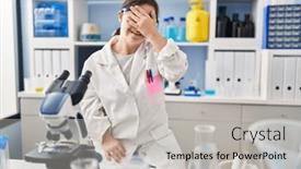  Presentation with sad girl - Presentation design featuring hispanic-girl-with-down-syndrome background and a  colored foreground