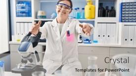  Presentation with hug - Presentation theme with hispanic-girl-with-down-syndrome background and a light gray colored foreground