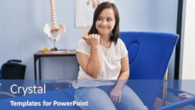  Presentation with down syndrome - PPT layouts consisting of hispanic-girl-with-down-syndrome background and a  colored foreground