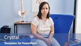  Presentation with down syndrome - Slides with hispanic-girl-with-down-syndrome background and a ocean colored foreground