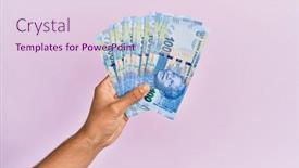  Presentation with hand holding colorful brain sketch - PPT layouts with hispanic-hand-holding-100-south background and a lemonade colored foreground