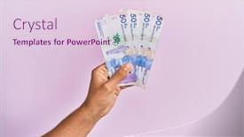  Presentation with hand holding colorful brain sketch - Slide set enhanced with hispanic-hand-holding-50-colombian background and a lemonade colored foreground