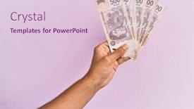  Presentation with trophy award hand holding - Beautiful PPT layouts featuring hispanic-hand-holding-500-mexican backdrop and a lemonade colored foreground