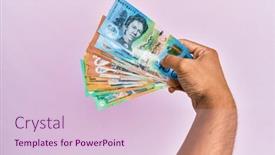  Presentation with australian - Beautiful presentation design featuring hispanic-hand-holding-australian-dollars backdrop and a lemonade colored foreground