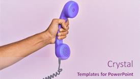  Presentation with telephone - Slides consisting of hispanic-hand-holding-vintage-telephone background and a lemonade colored foreground