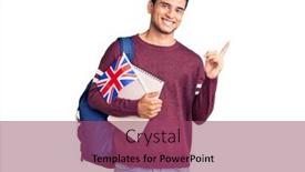  Presentation with student exchange - Audience pleasing slide deck consisting of hispanic-handsome-young-man-exchange backdrop and a violet colored foreground