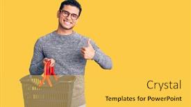  Presentation with doing the right thing - Beautiful theme featuring hispanic-handsome-young-man-holding backdrop and a yellow colored foreground