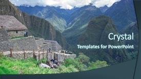  Presentation with hispanic heritage - PPT theme enhanced with hispanic heritage - machu picchu november 11 tourists background and a ocean colored foreground