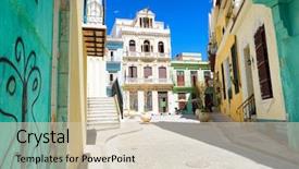  Presentation with hispanic heritage - Slide set featuring five colorful keys set background and a cream colored foreground.