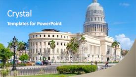  Presentation with hispanic heritage - Amazing presentation design having hispanic heritage - view of downtown havana backdrop and a teal colored foreground