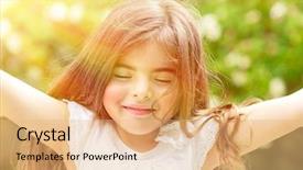  Presentation with eyes kids - PPT theme enhanced with hispanic kids playing - portrait of attractive little arabic background and a coral colored foreground