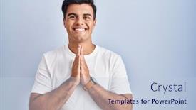  Presentation with forgiveness - Presentation theme having hispanic-man-standing-over-blue background and a lemonade colored foreground