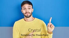  Presentation with blue - PPT layouts with hispanic-man-standing-over-blue background and a  colored foreground