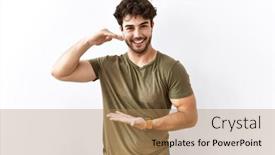  Presentation with hispanic - Theme having hispanic-man-standing-over-isolated background and a  colored foreground