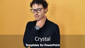  Presentation with infection - Slide set having hispanic-man-standing-over-yellow background and a wine colored foreground