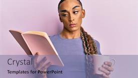  Presentation with drinking problem - Slide set consisting of hispanic-man-wearing-make-up background and a coral colored foreground