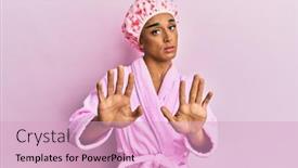  Presentation with forbidden - Slide deck featuring hispanic-man-wearing-make-up background and a lemonade colored foreground