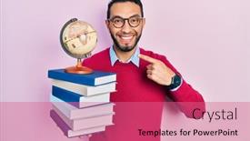  Presentation with geography - Slides enhanced with hispanic-man-with-beard-geography background and a coral colored foreground