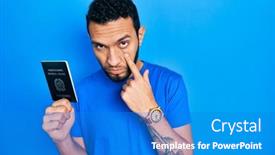  Presentation with italy - PPT theme enhanced with hispanic-man-with-beard-holding background and a teal colored foreground