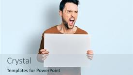  Presentation with blank - Theme having hispanic-man-with-beard-holding background and a  colored foreground