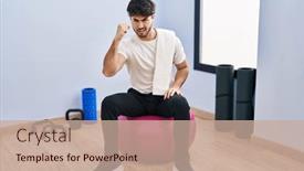  Presentation with anger - Slide deck having hispanic-man-with-beard-sitting background and a coral colored foreground