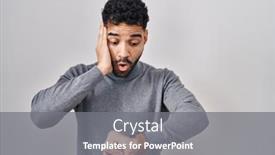  Presentation with beard - Slide set featuring hispanic-man-with-beard-standing background and a  colored foreground