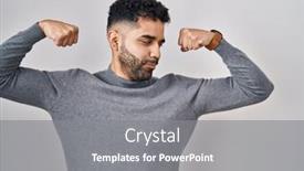  Presentation with army fitness - PPT layouts consisting of hispanic-man-with-beard-standing background and a gray colored foreground